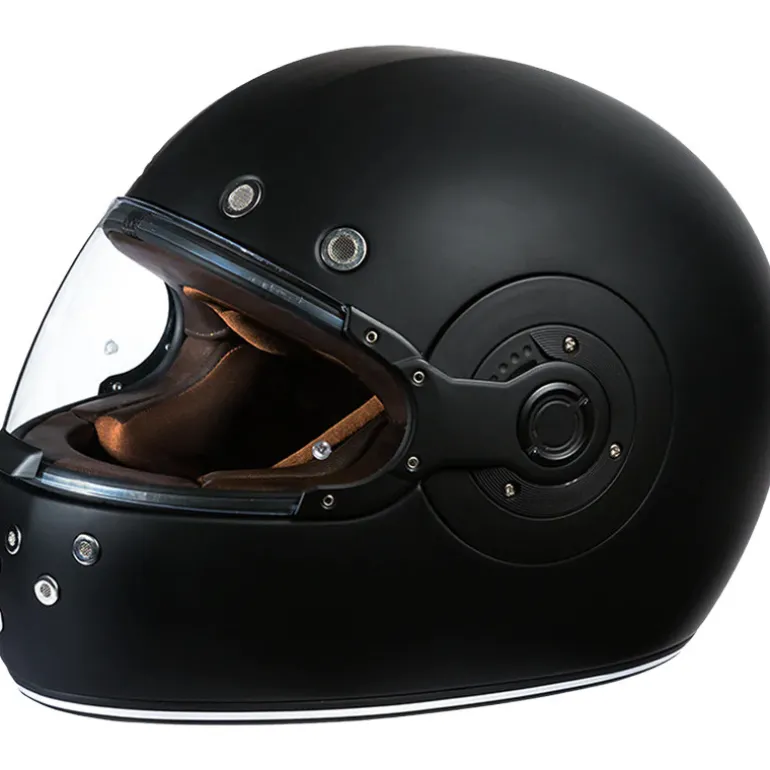 Daytona Retro Dull Black Accents Helmet