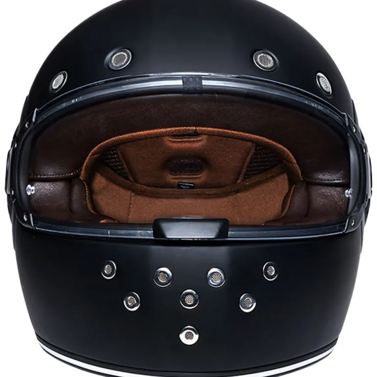 Daytona Retro Dull Black Accents Helmet