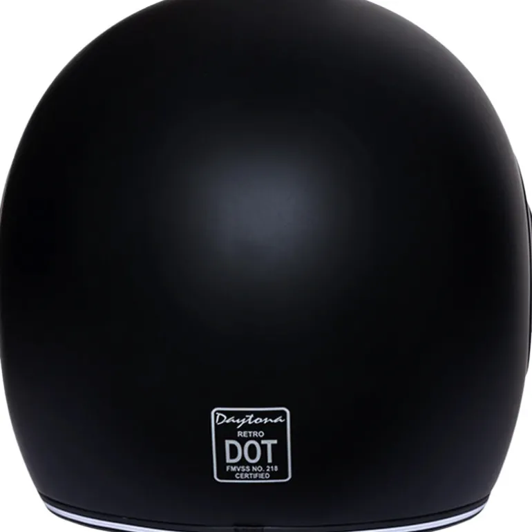 Daytona Retro Dull Black Accents Helmet