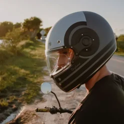 Daytona Retro Orange Accents Helmet